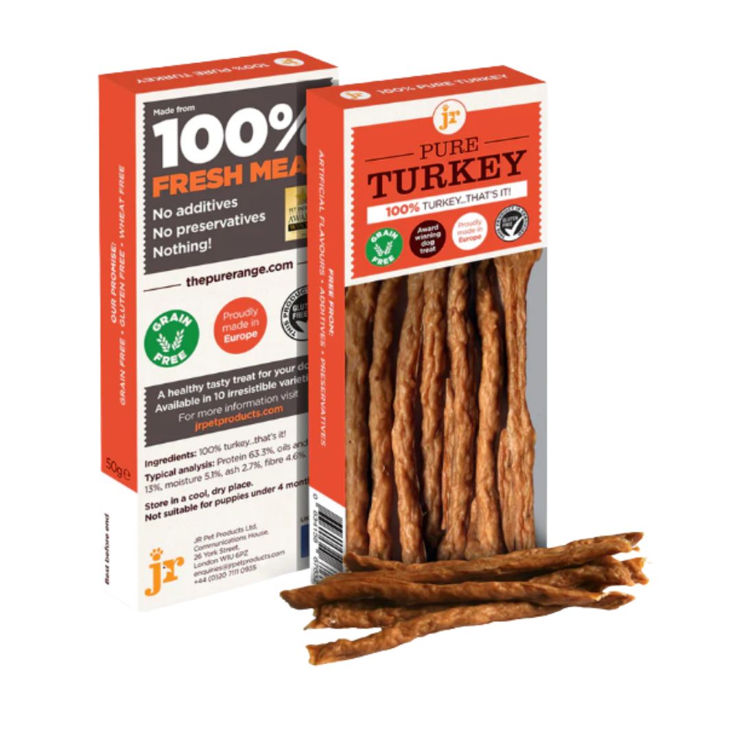 JR pure turkey sticks, natural dog treats