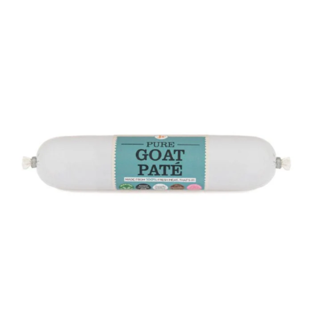 A colour image of a roll of JR Goat Pate