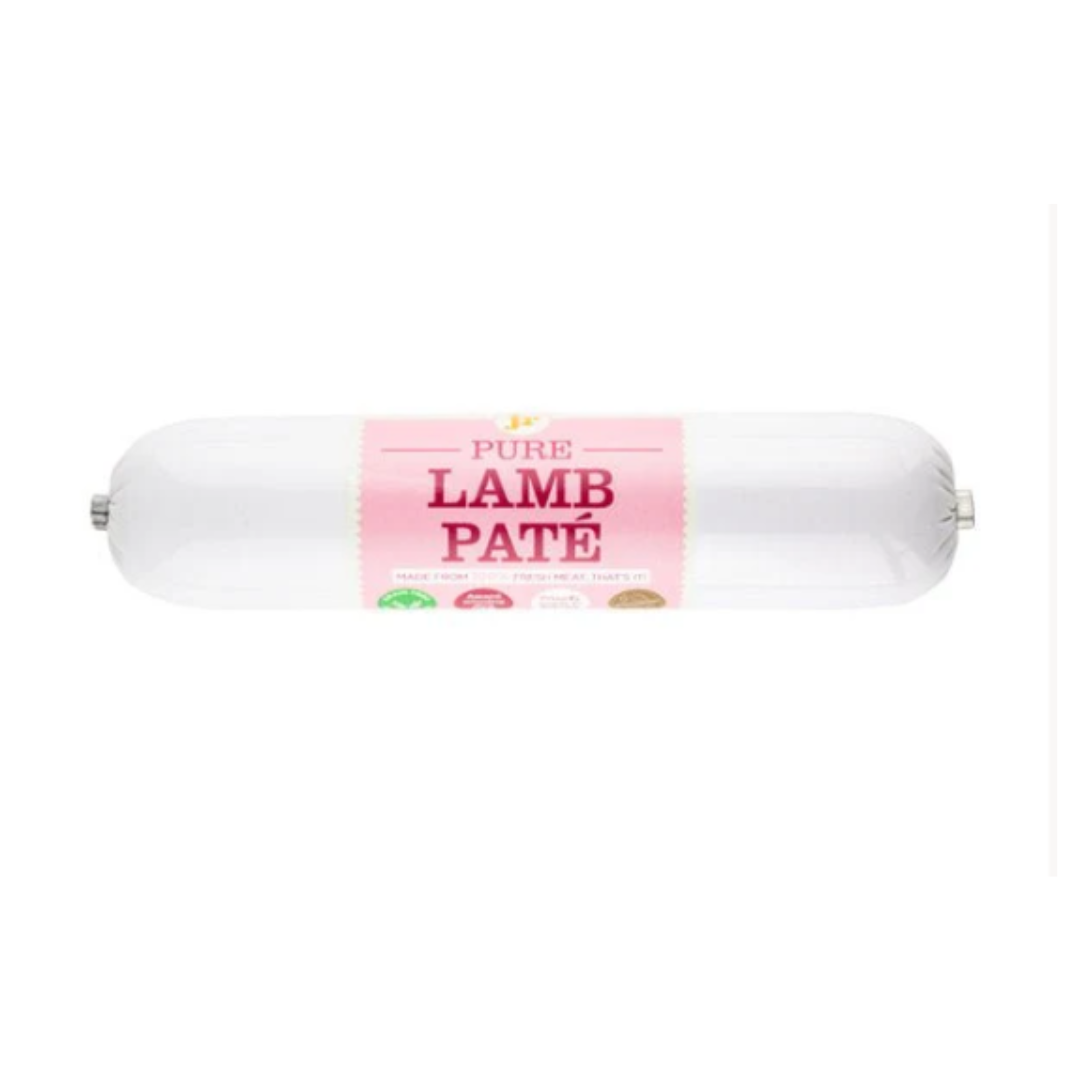 A colour image of a roll of JR Lamb Pate