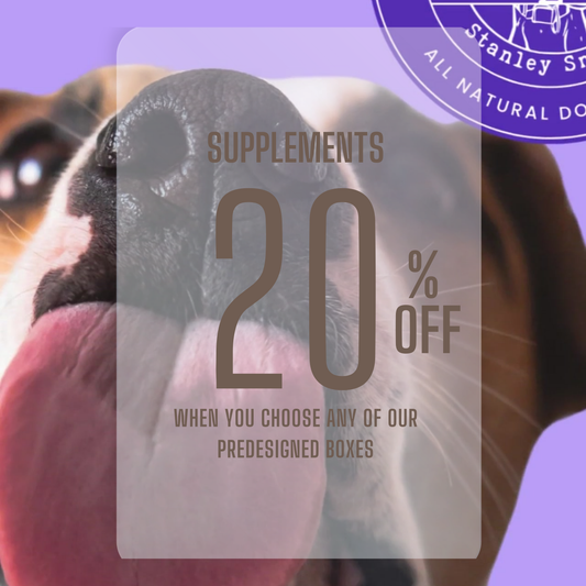 Get 20% off supplements with any designed treat box