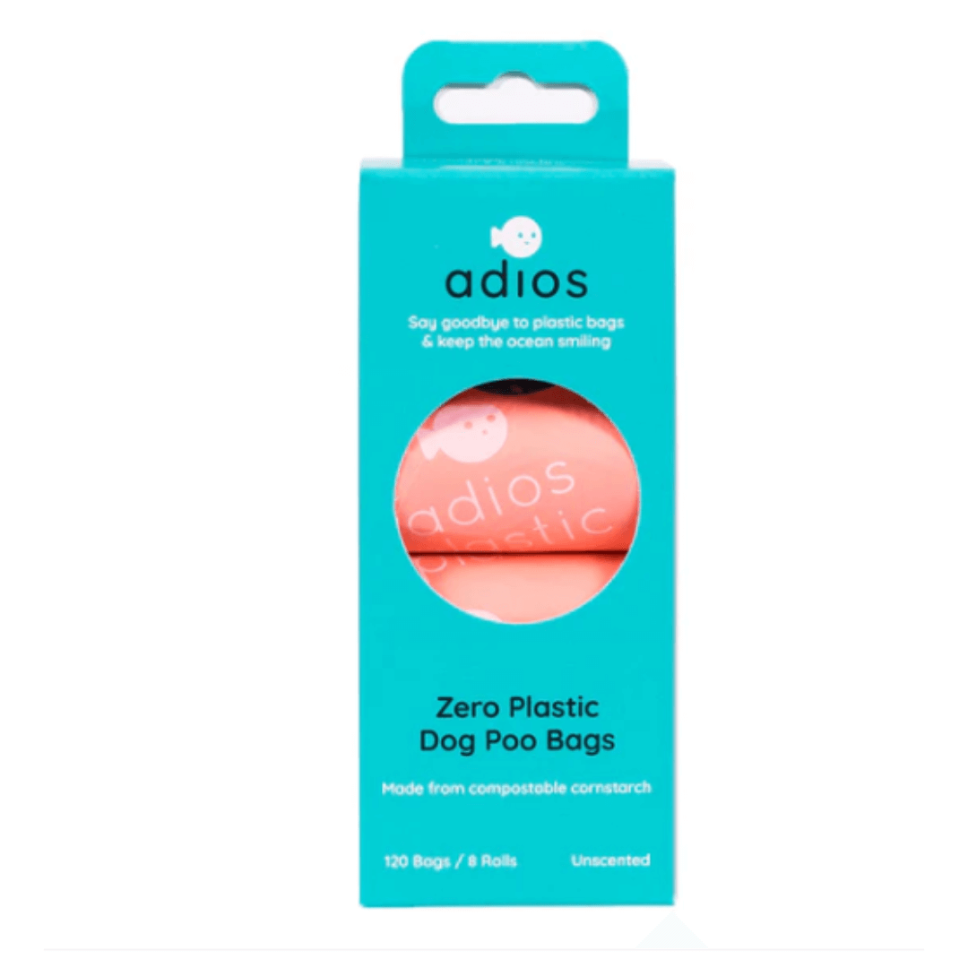 A colour image of a box of compostable poo bags