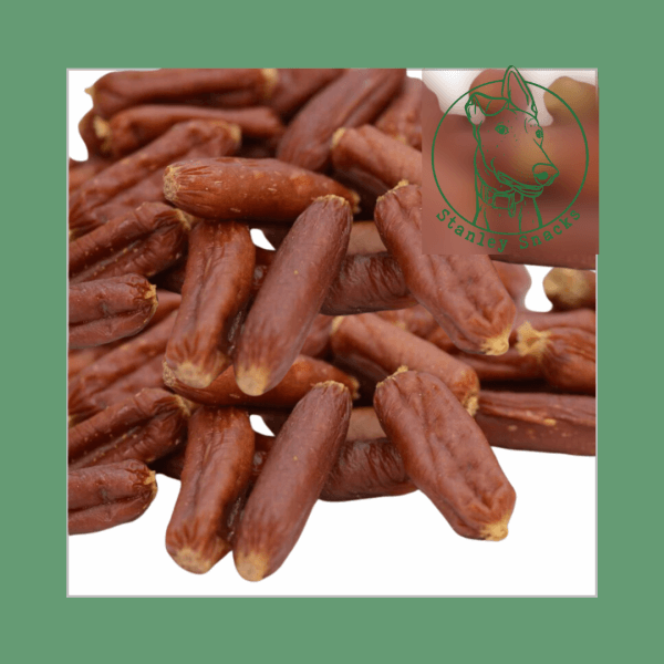 Softer beef mini sausages